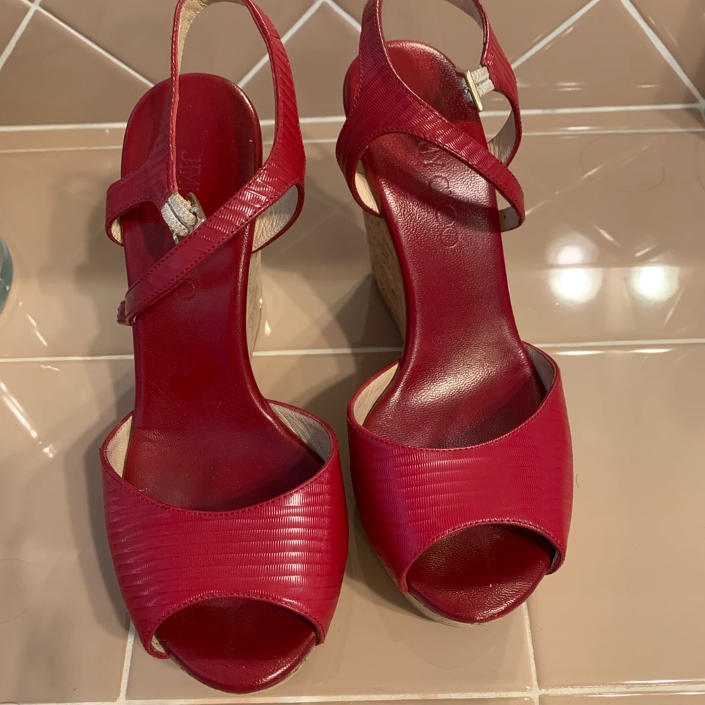 Great  condition red Jimmy Choo Sandals